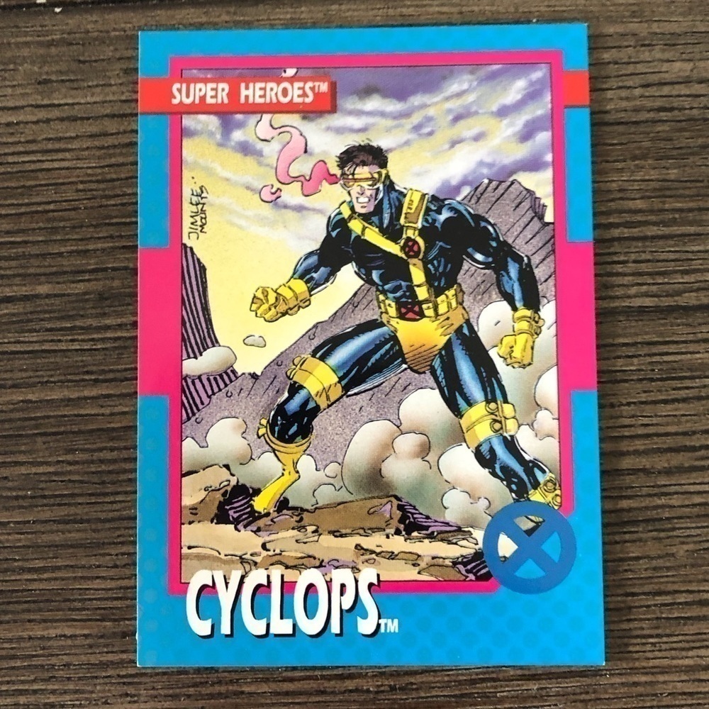 Vintage X-Men 1992 trading card: Cyclops (Super Heroes)